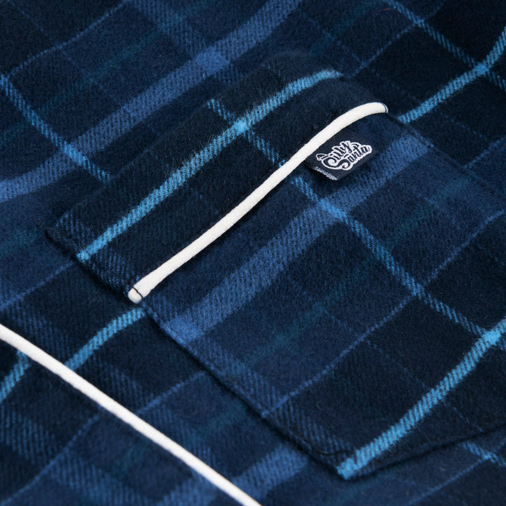 Blue Flannel Christmas Pyjamas Family