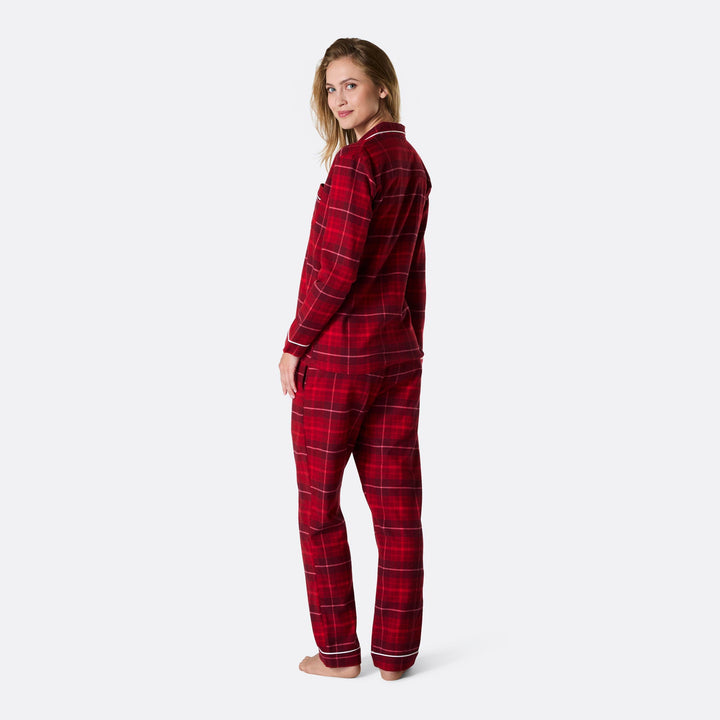 Women's Red Flannel Christmas Pyjamas