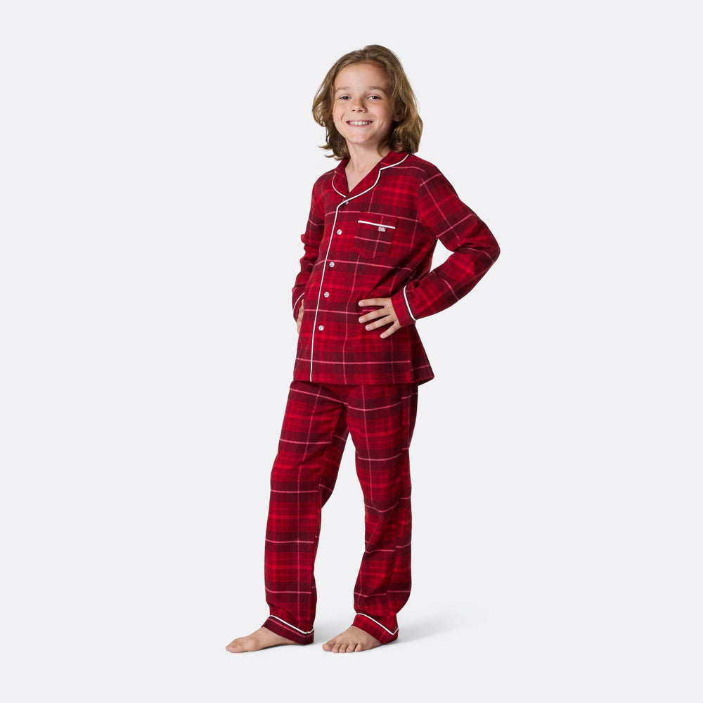 Kids' Red Flannel Christmas Pyjamas
