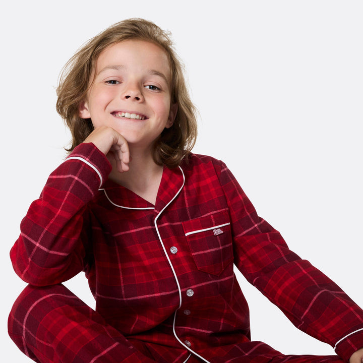 Kids' Red Flannel Christmas Pyjamas