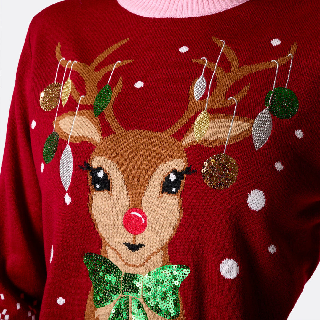 Women's Reindeer Christmas Sweater