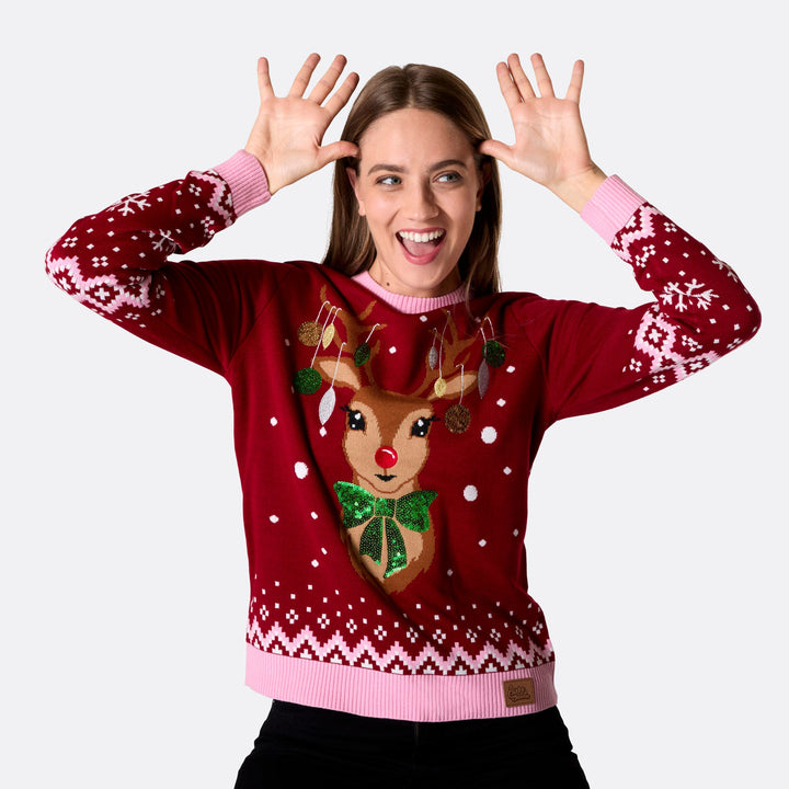 Women's Reindeer Christmas Sweater