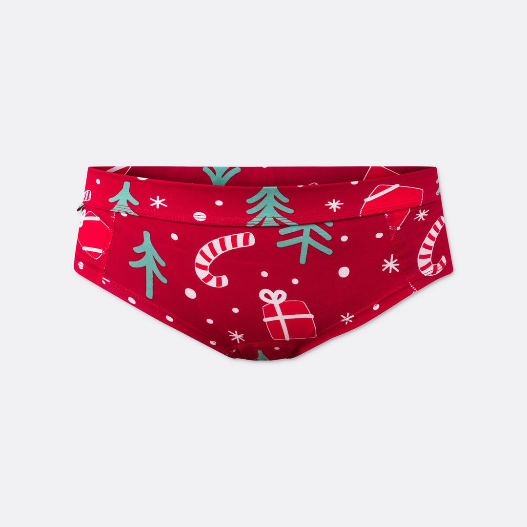 Red Christmas Pattern Hipsters