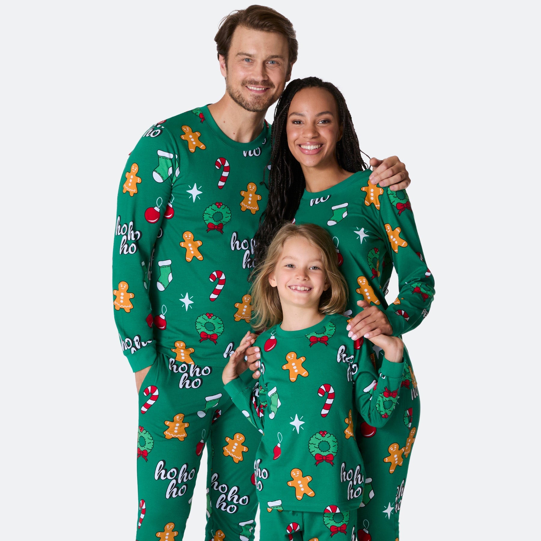 Green Hohoho Christmas Pyjamas Family – SillySanta.com