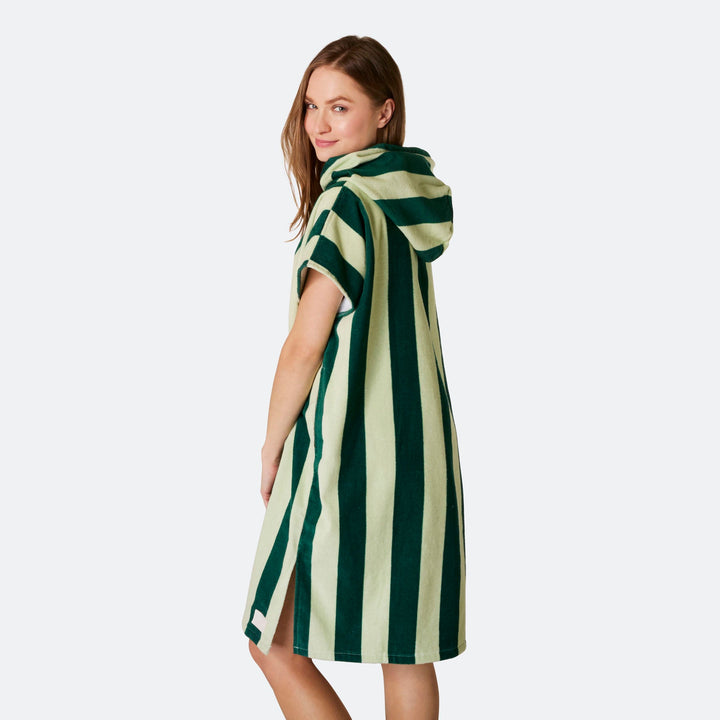 Striped Green Towel Poncho