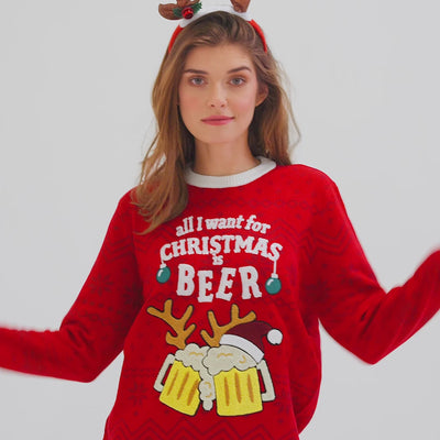 Women's Beer Christmas Sweater