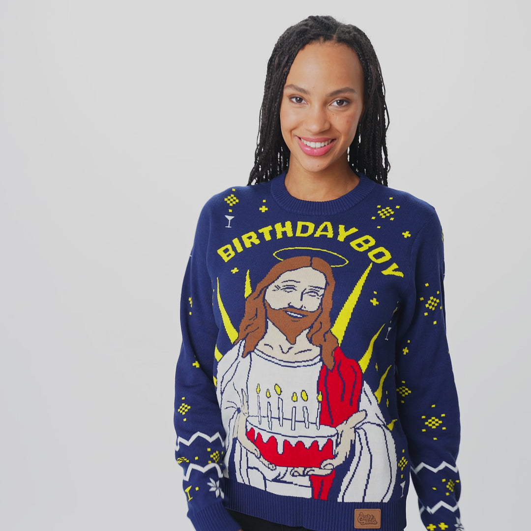 Women's Birthday Boy Christmas Sweater