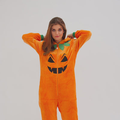 Women's Halloween Pumpkin Onesie