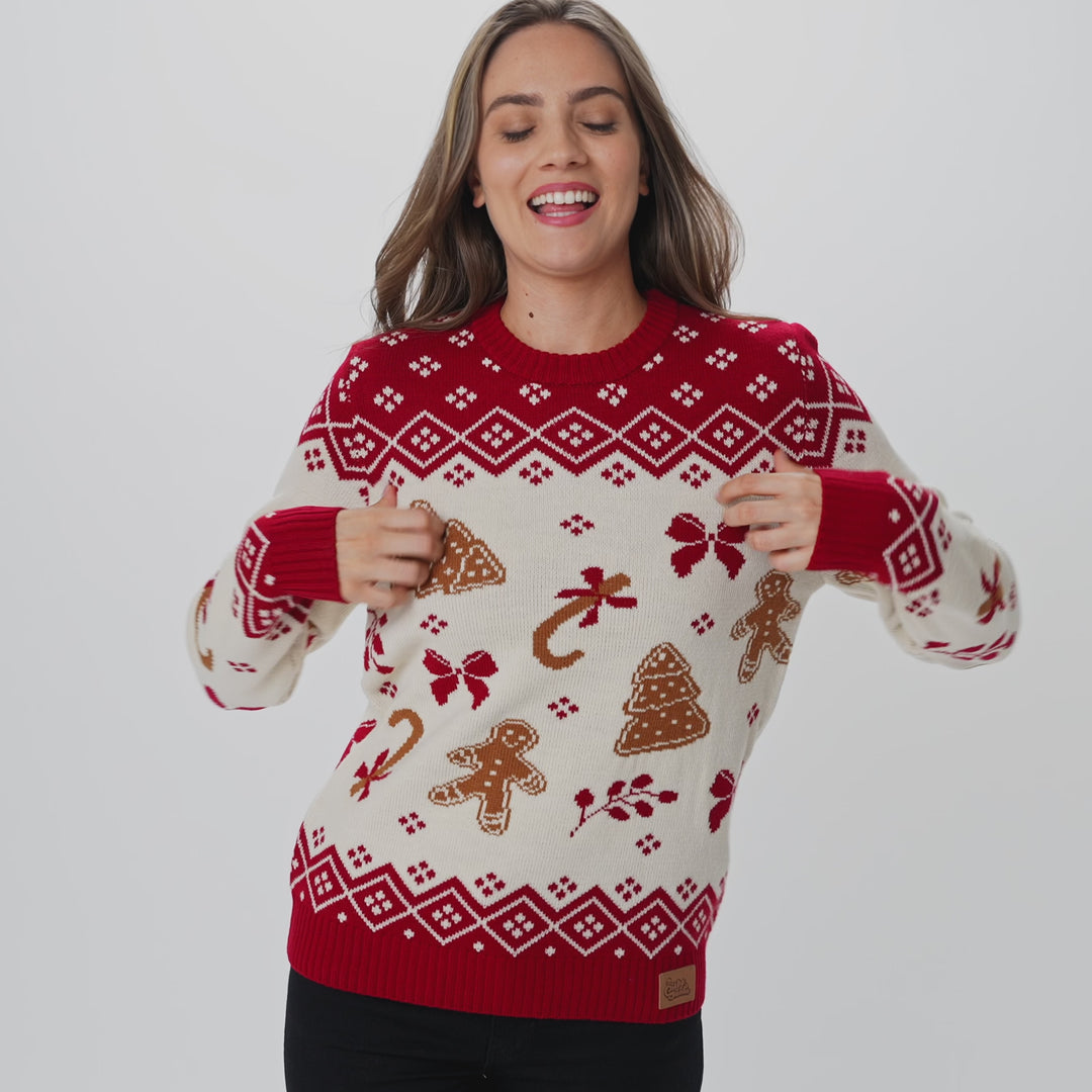 Women's Gingerbread Christmas Sweater
