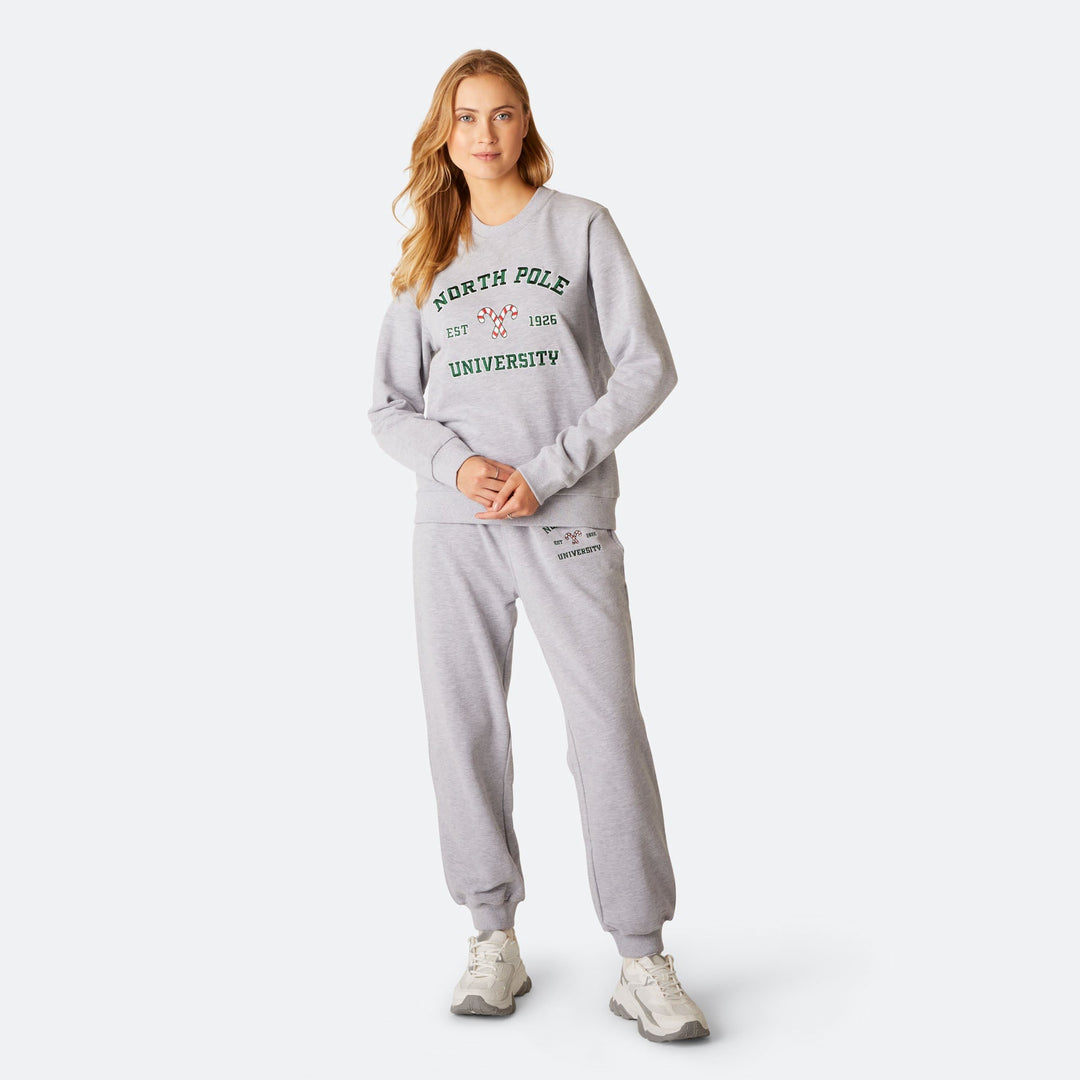 Women's North Pole University Christmas Sweat Set