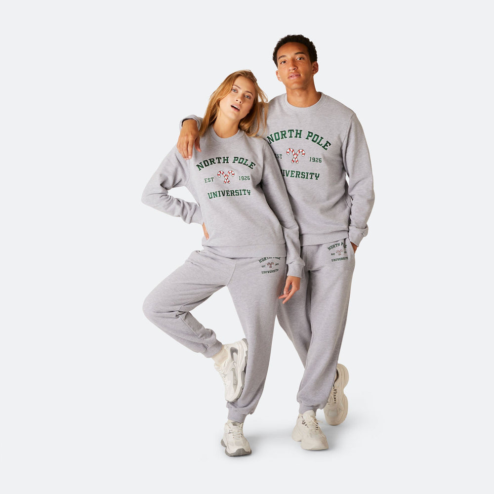 Women's North Pole University Christmas Sweat Set
