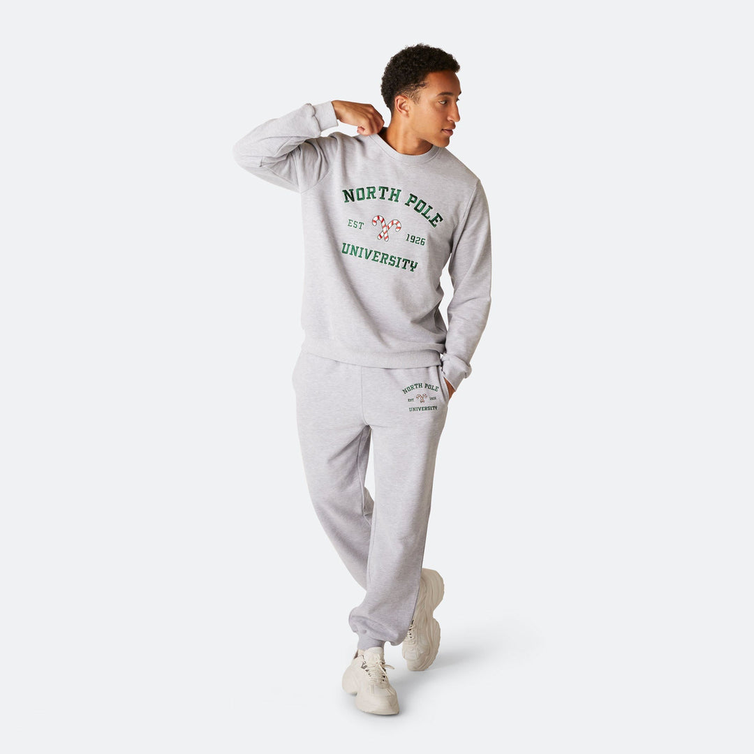 Men's North Pole University Christmas Sweat Set