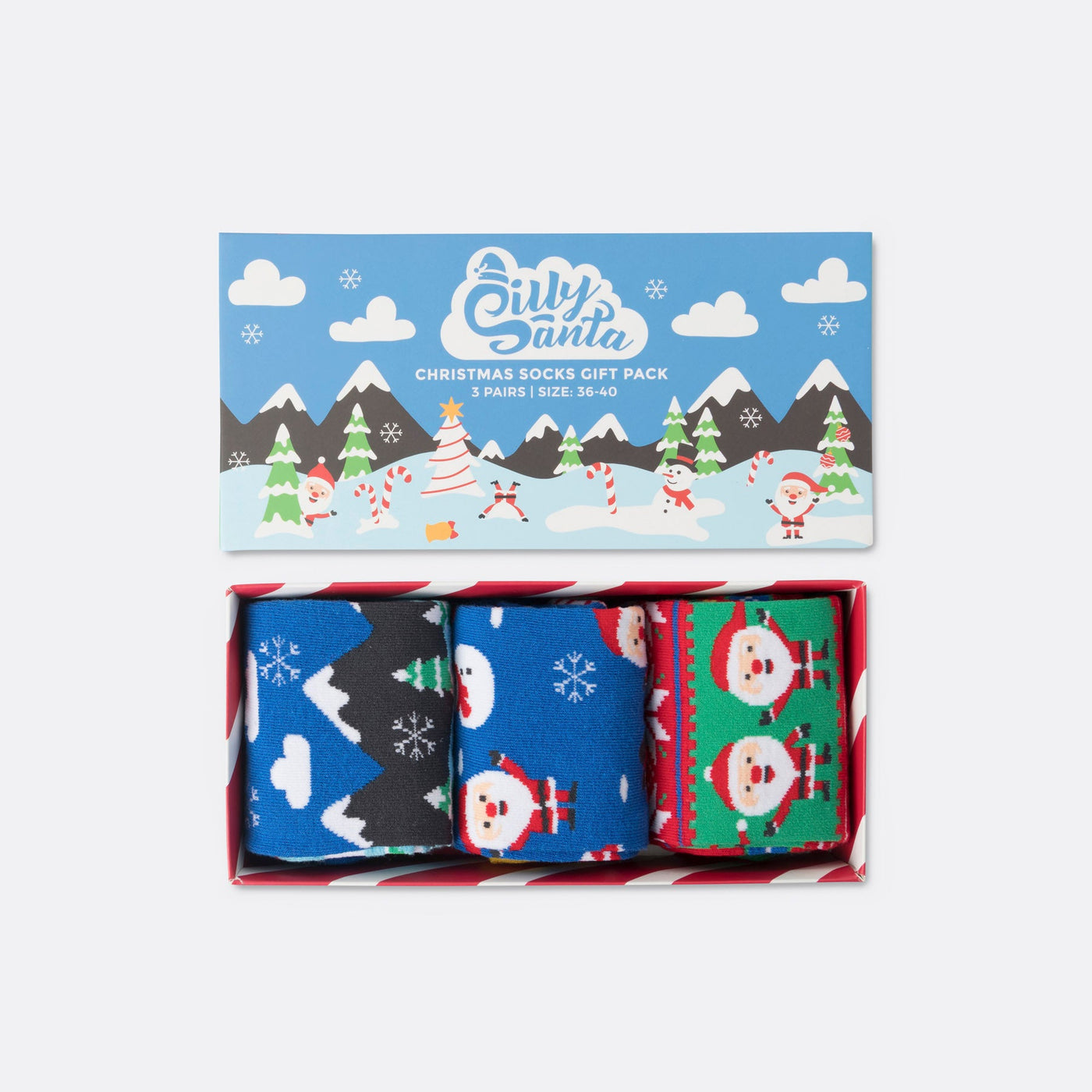 Kids' Christmas Socks Gift Box (3-pack)