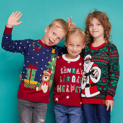 Kids' Santa's Little Helper Christmas Sweater