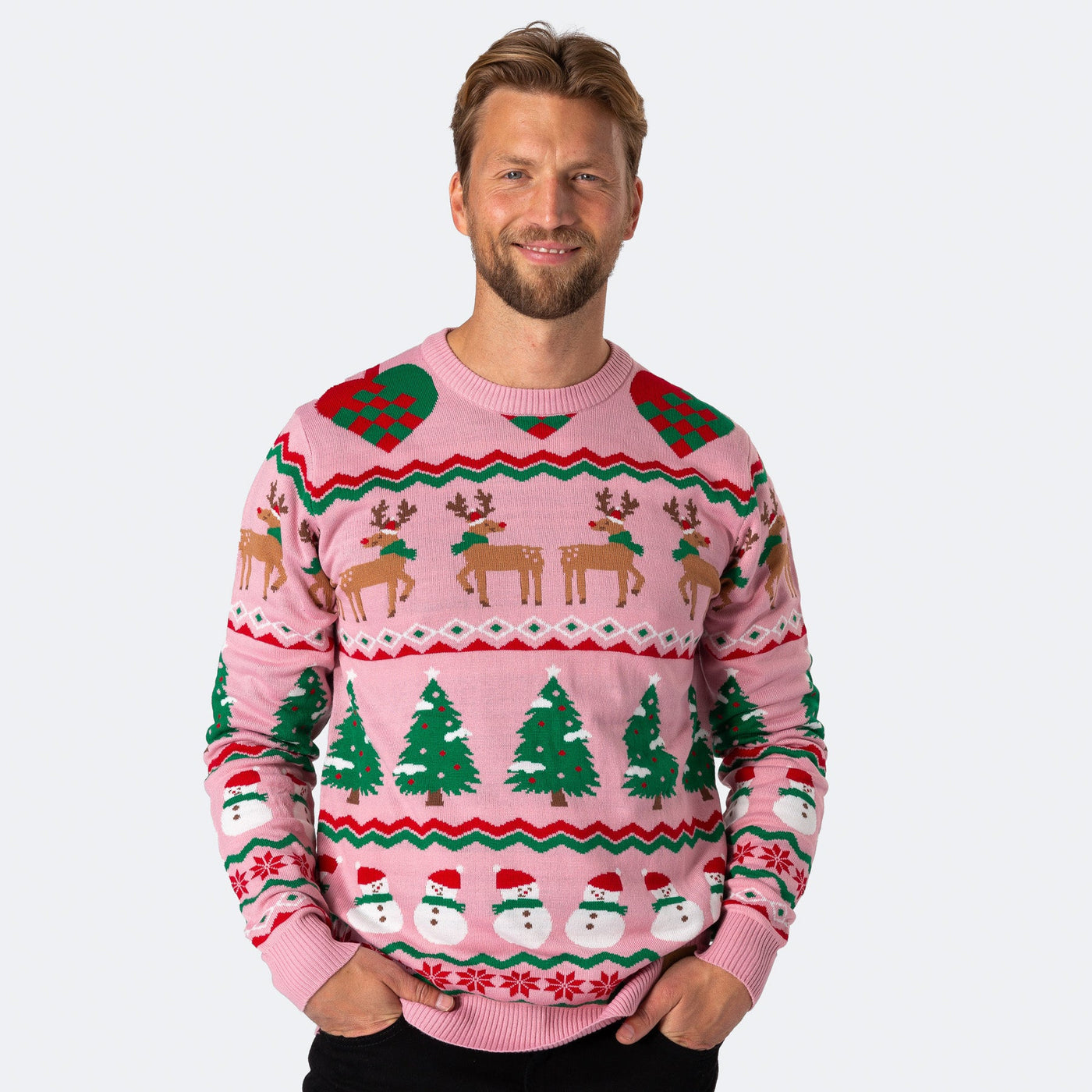 Men's Pink Ugly Christmas Sweater