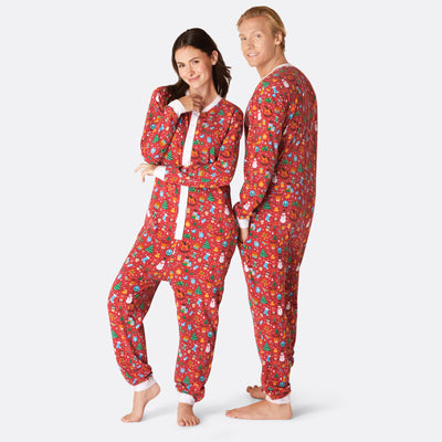 Men's Red Christmas Dream Overall Christmas Pyjamas