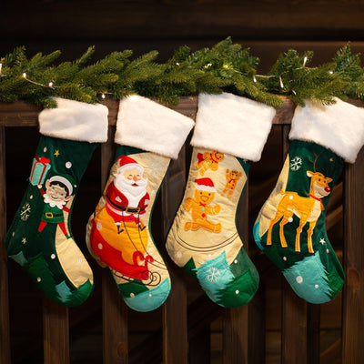 Reindeer Matching Family Christmas Stocking