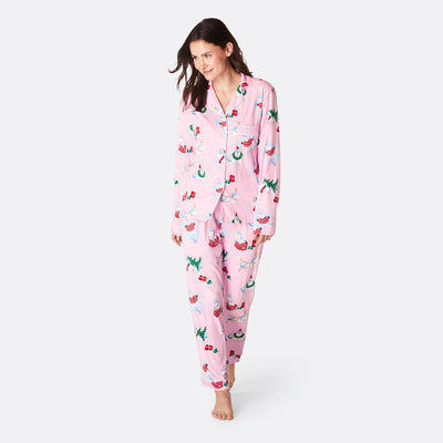 Women's Unicorn Collared Christmas Pyjamas
