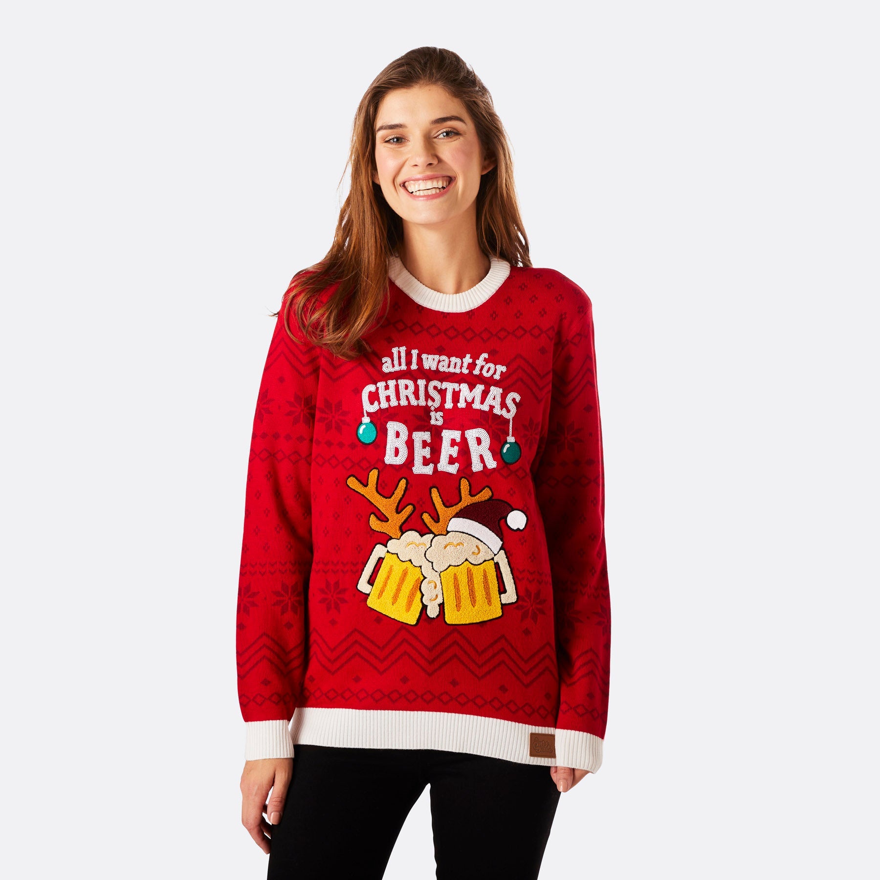 Women's Beer Christmas Sweater Beerd Christmas Sweater