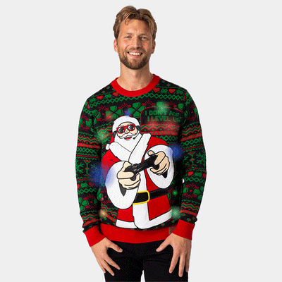 SillySanta - Men's Level Up Christmas Sweater