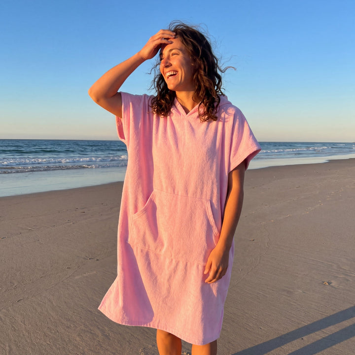 Bubblegum Pink Towel Poncho