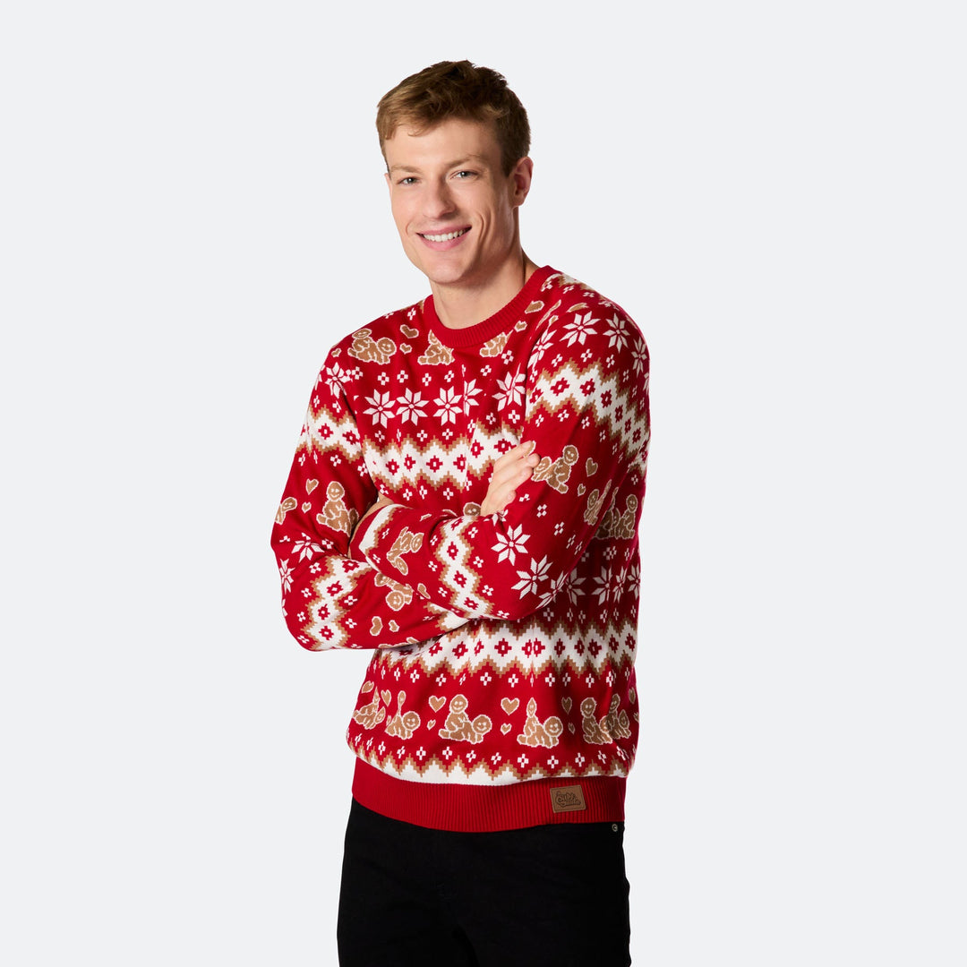Men's Gingerbread Christmas Sweater