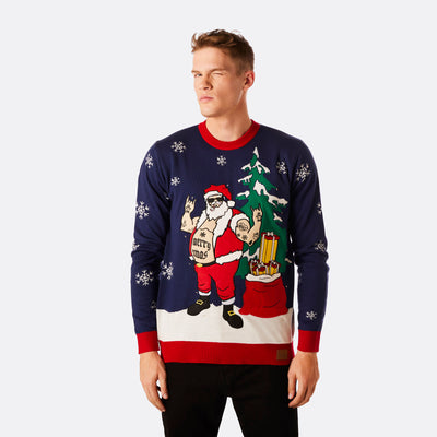 Men's Biker Christmas Sweater