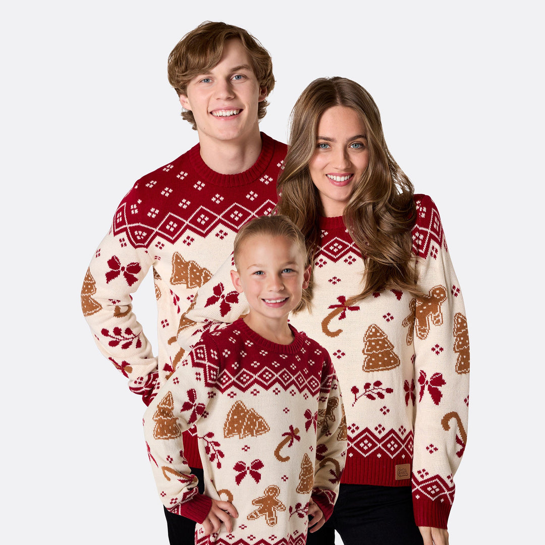 Gingerbread Matching Family Christmas Sweaters