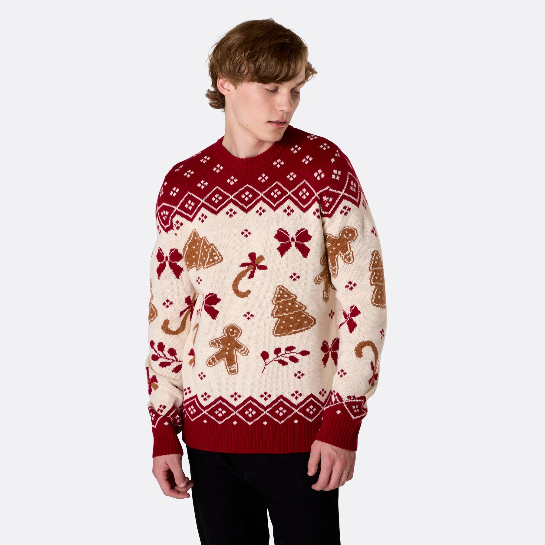 Men's Gingerbread Christmas Sweater – SillySanta.com