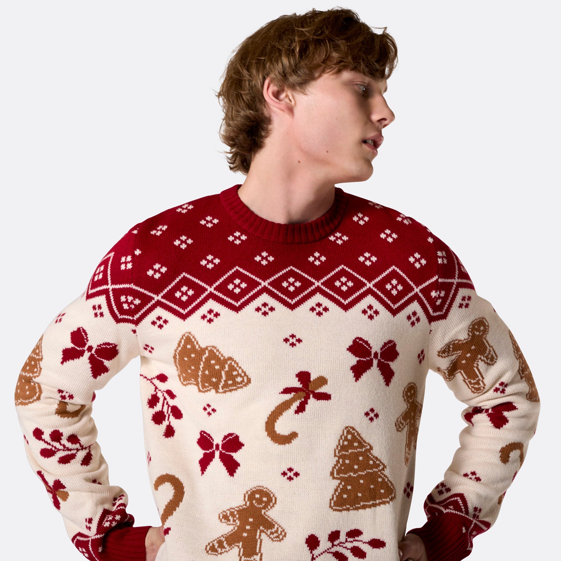 Men's Gingerbread Christmas Sweater – SillySanta.com