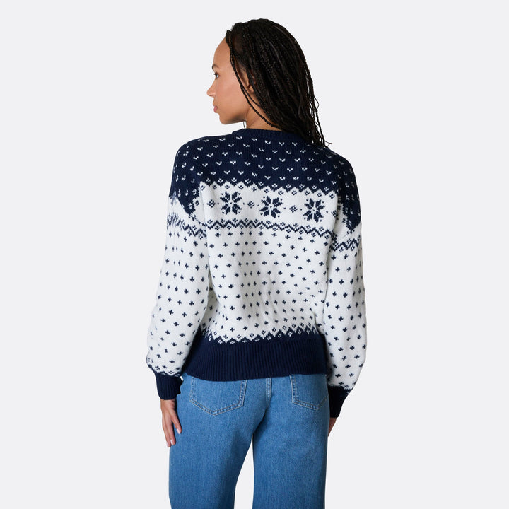 Women's Blue Christmas Cardigan