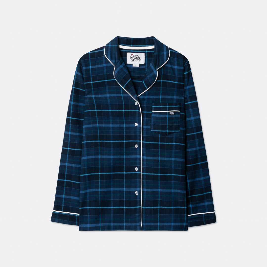 Kids' Blue Flannel Christmas Pyjamas