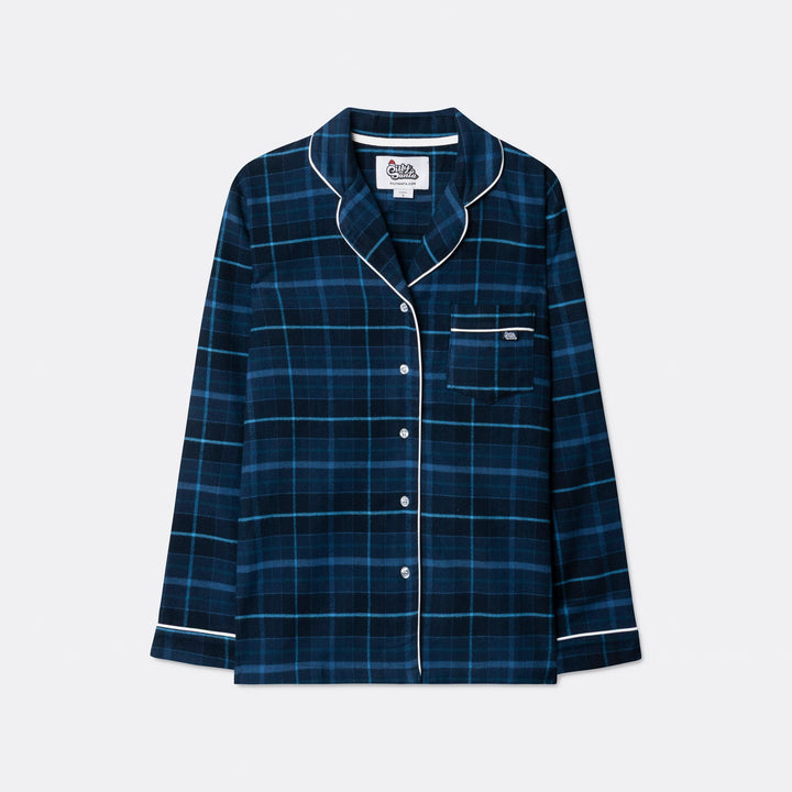 Kids' Blue Flannel Christmas Pyjamas