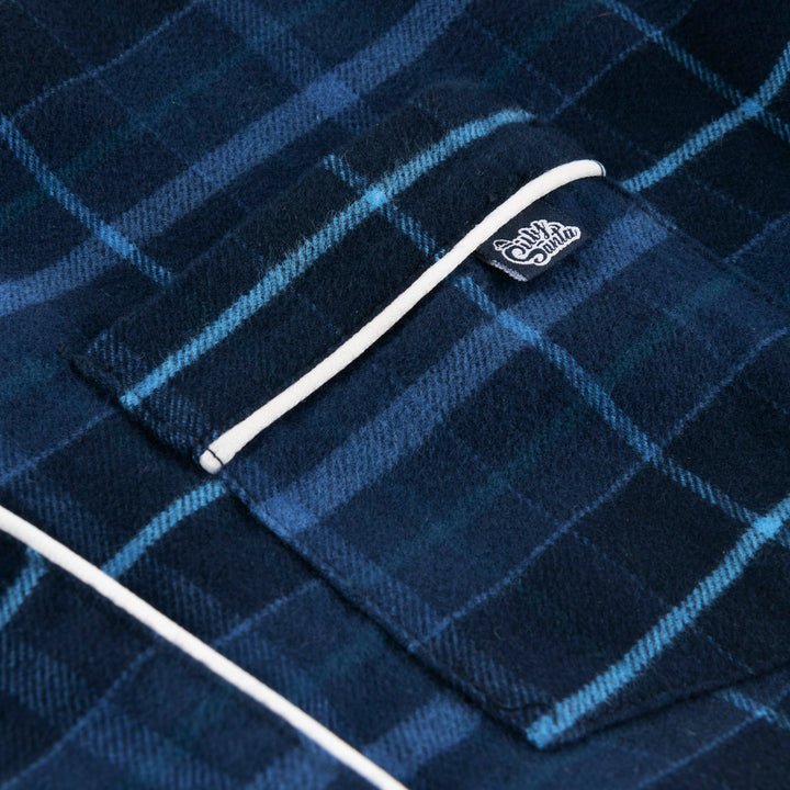 Blue Flannel Christmas Pyjamas Family
