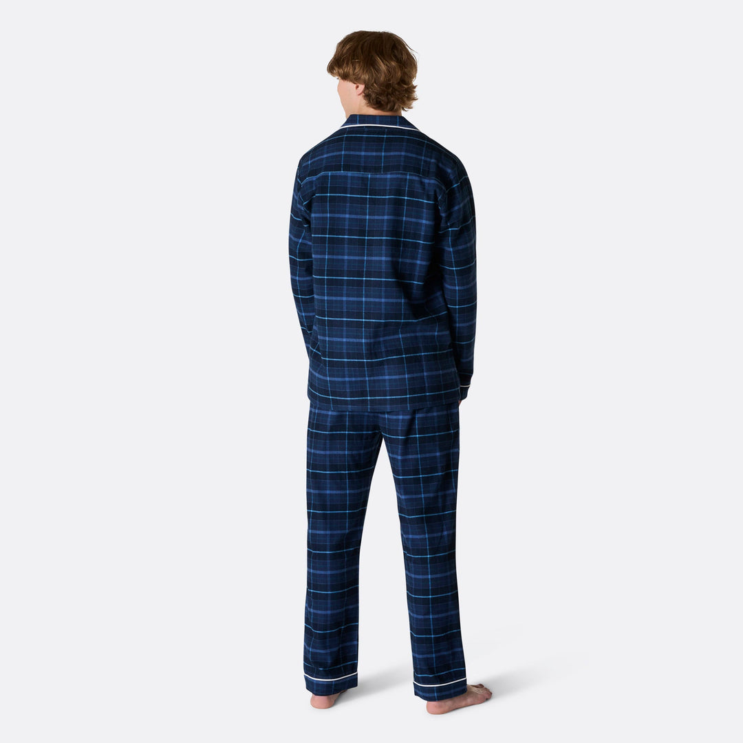 Men's Blue Flannel Christmas Pyjamas