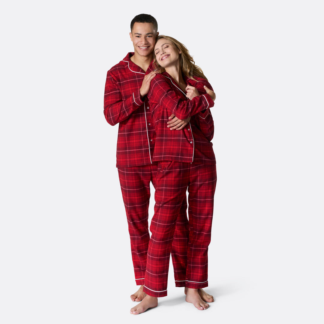 Women's Red Flannel Christmas Pyjamas