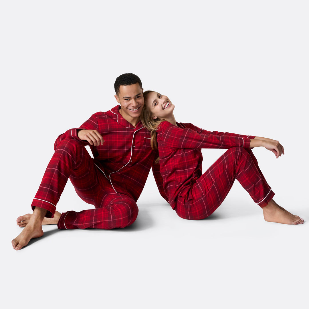Women's Red Flannel Christmas Pyjamas