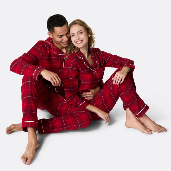 Women's Red Flannel Christmas Pyjamas
