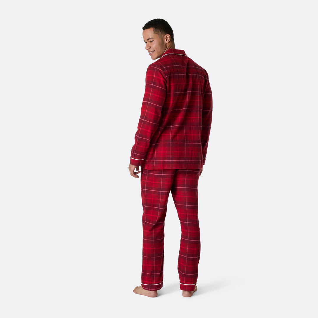 Men's Red Flannel Christmas Pyjamas