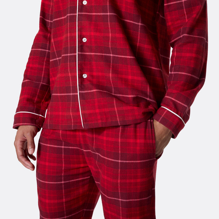 Men's Red Flannel Christmas Pyjamas