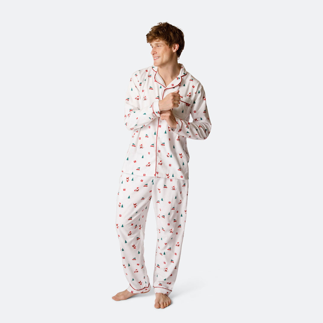 Men's Mistletoe Flannel Christmas Pyjamas