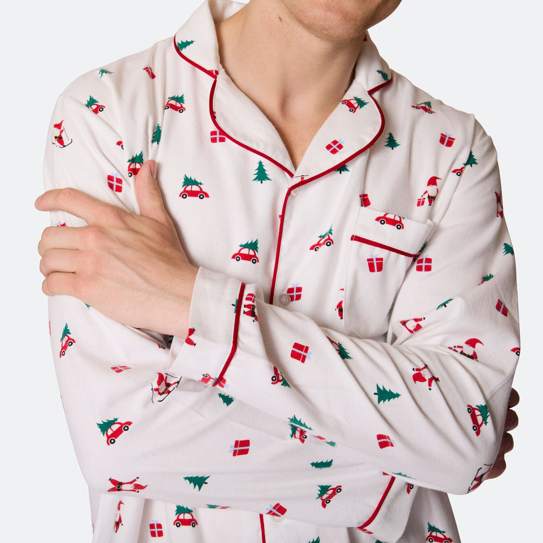 Men's Mistletoe Flannel Christmas Pyjamas