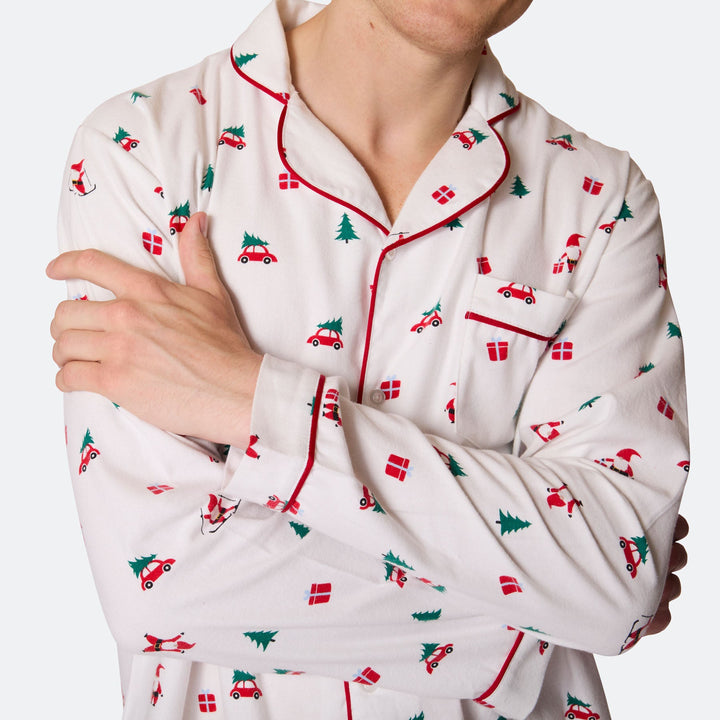 Men's Mistletoe Flannel Christmas Pyjamas