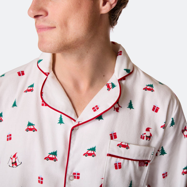 Men's Mistletoe Flannel Christmas Pyjamas