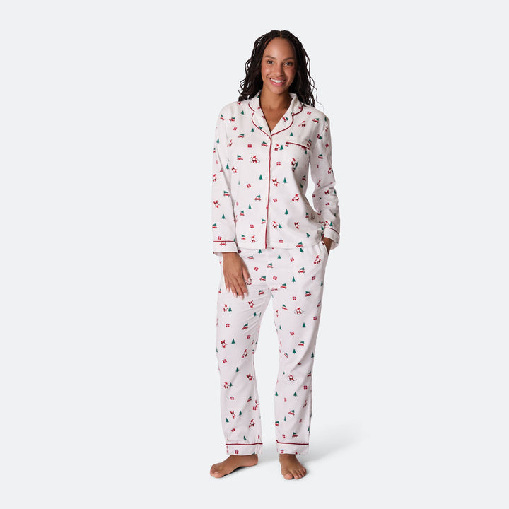 Women's Mistletoe Flannel Christmas Pyjamas