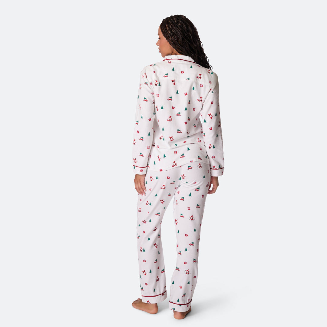 Women's Mistletoe Flannel Christmas Pyjamas