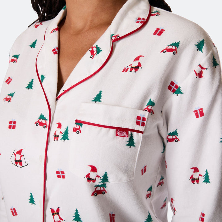 Women's Mistletoe Flannel Christmas Pyjamas