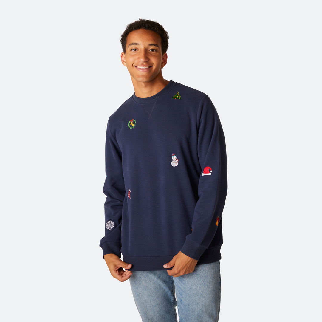 Men's Blue Christmas Sweatshirt