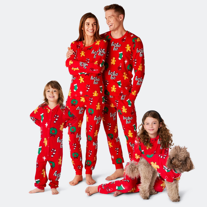 Matching Family Christmas Pyjamas - Red Hohoho