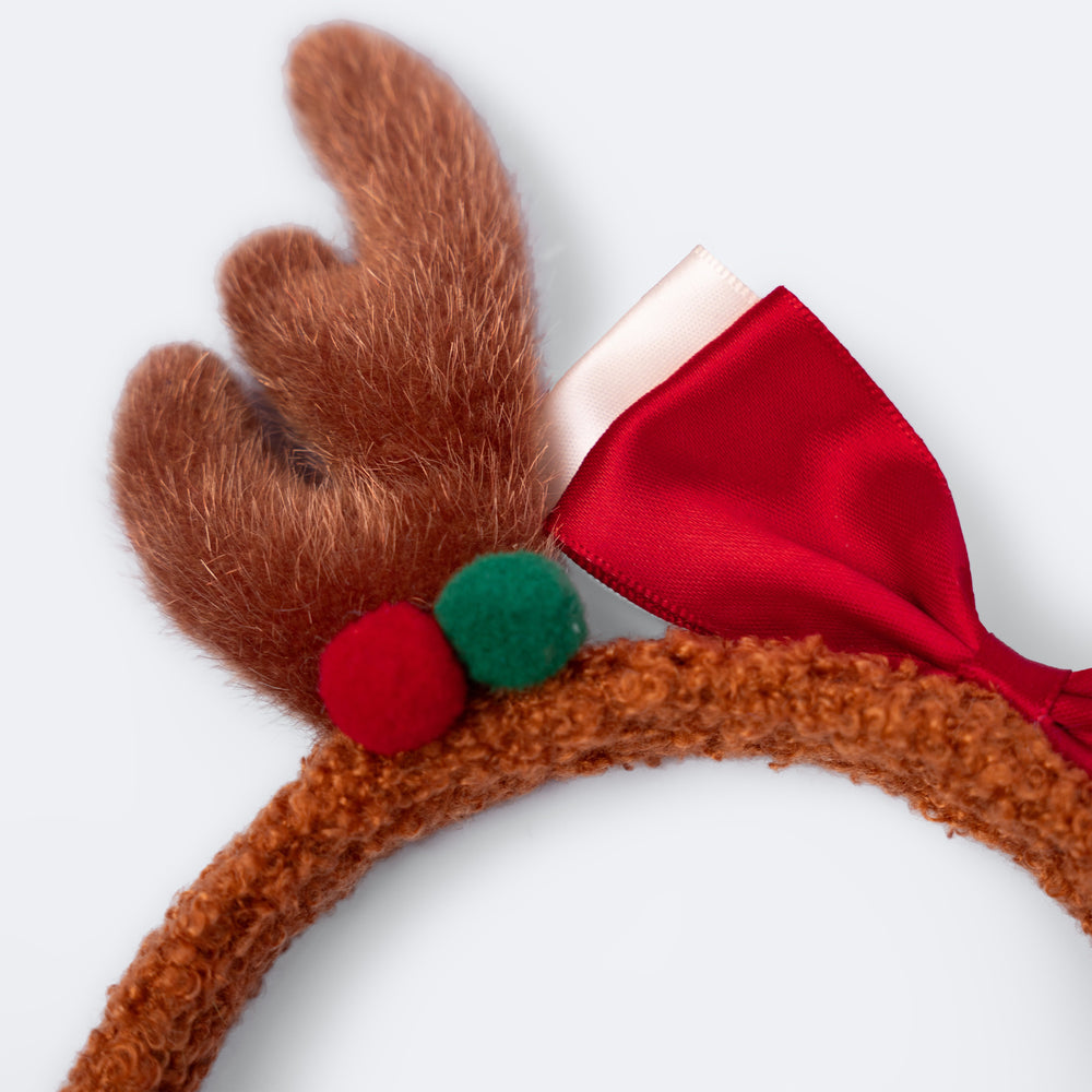 Reindeer Antlers with Bow Headband